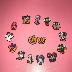 New 15 Piece Halloween Mickey Mouse and Mini mouse jibbitz Croc Charms!